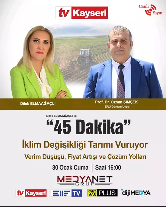 Platform Yöneticisi Prof. Dr. Özhan Şimşek Dilek Elmaağaçlı ile "45 Dakika" Programına Konuk Oluyor